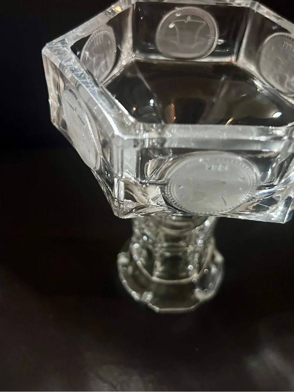 Fostoria multifunctional Glass COIN Line 1372 Clear Candle holder